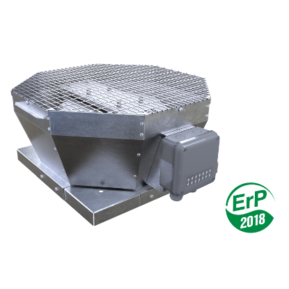 Image de 'Extracteur toiture sortie verticale 450 - 8110m³/h - EC'