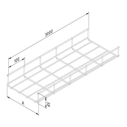 Image de 'Chemin de câble en treillis 200mm - 3m'