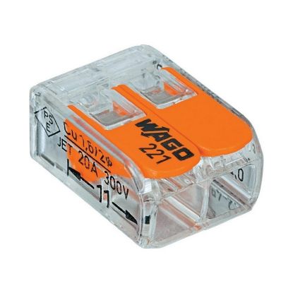 Image de 'Wago 2 bornes avec levier - 100u'