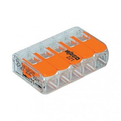 Image de 'Wago 5 bornes avec levier - 25u'