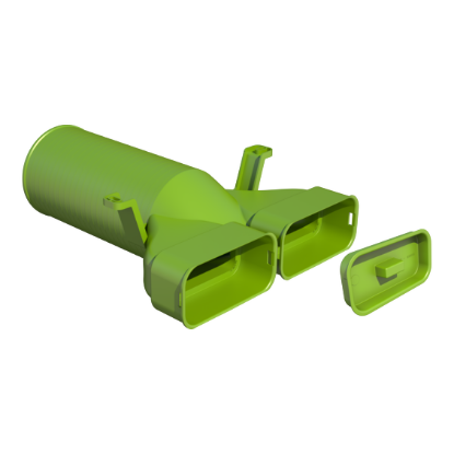 Image de 'Raccordement 60x130 vers D125 droit'