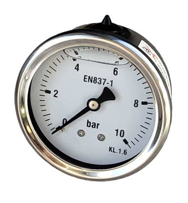 Image de 'Manomètre inox 304 - 0-10 bars - 1/4"M Dos'