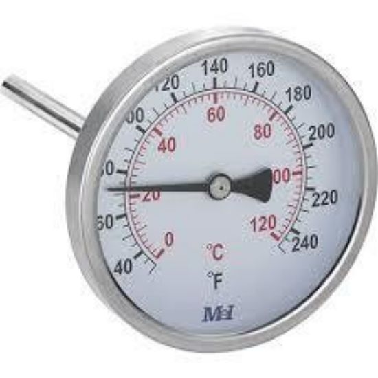Image de 'Thermomètre D80 Inox 0 à 120°C - L100mm'