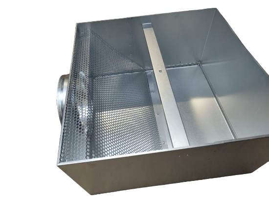 Image de 'Caisson plenum D250 - 595*595 avec grillage'